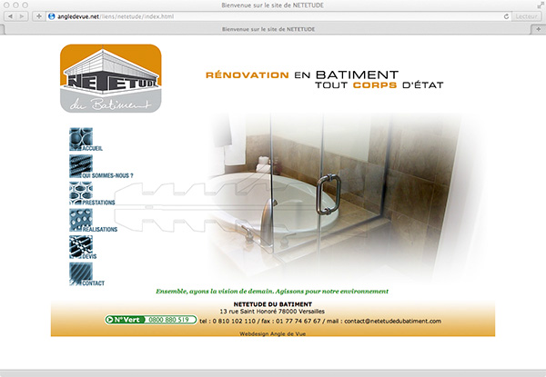 Infographiste Freelance - Creation de site web pour une entreprise de renovation en bâtiment