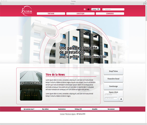 Infographiste Freelance pour webdesign d'une entreprise de gestion immobilière