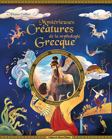 Infographiste Freelance - création couverture de livre jeunesse sur la mythologie grecque