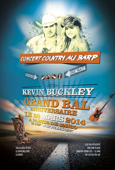 Infographiste Freelance - Création de flyer concert country