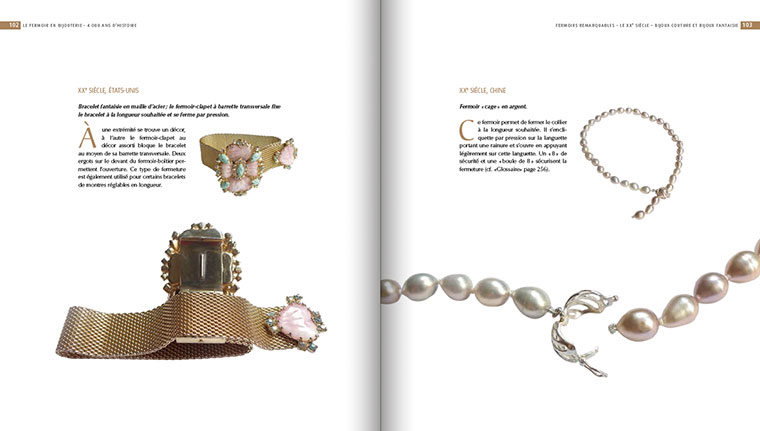 Infographiste Freelance - Création maquette de livre d'art sur les fermoirs en bijouterie