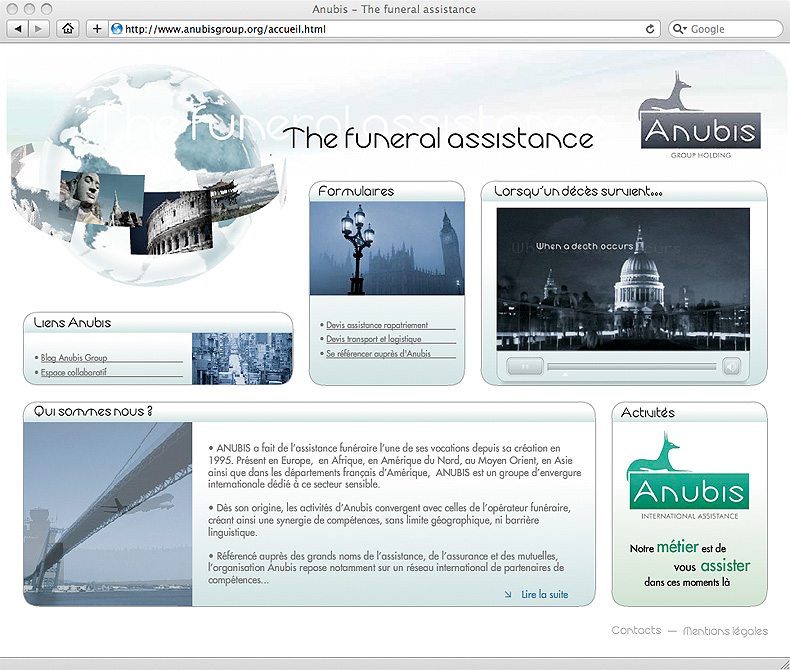 Infographiste Freelance - Creation de site internet pour de l'assistance funéraire