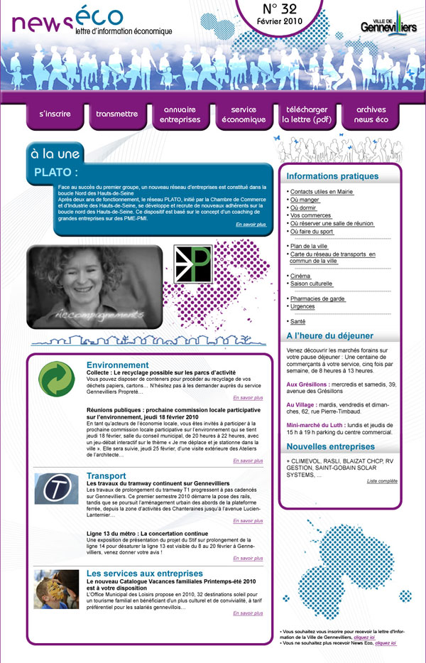 Infographiste Freelance - Creation de site internet pour un portail d'informations