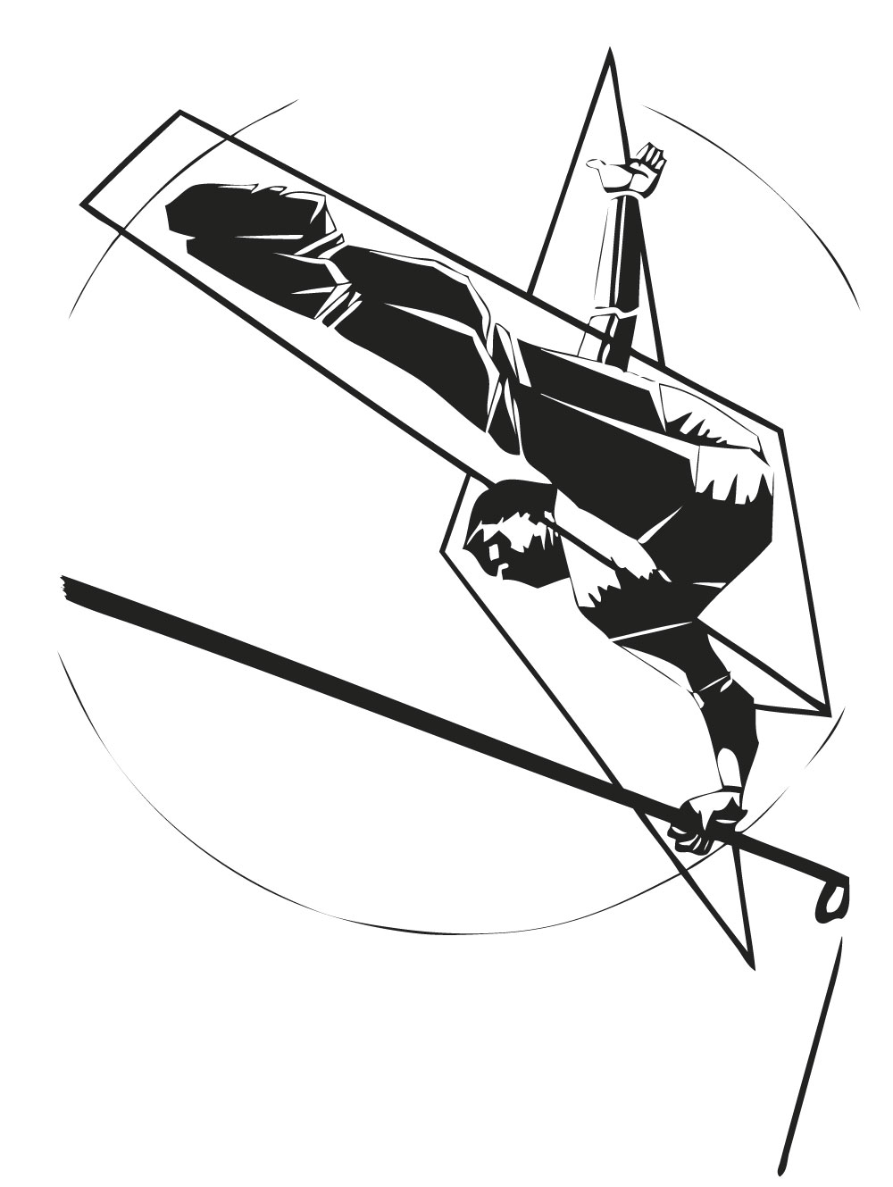 Infographiste Freelance Illustration "saut de flèche" réalisée sous illustrator