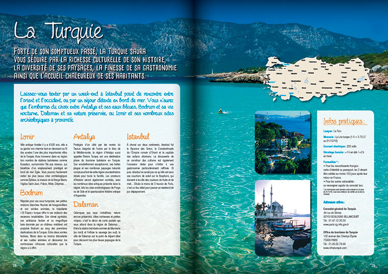 Infographiste Freelance - Maquette de catalogue vacances à la mer
