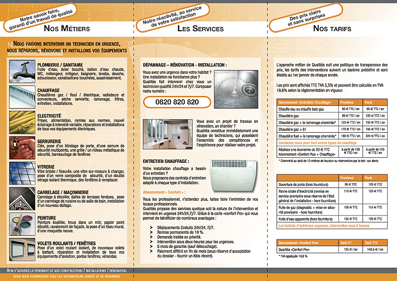 Infographiste Freelance - Mise en page de prospectus tarif